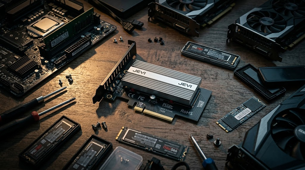 JEYI lanserar innovativ M.2 SSD-adapter för bättre utrymmesanvändning